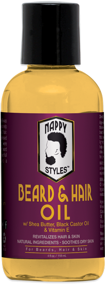 Nappy Styles Original Beard & Hair Oil - Nappy Styles Beard & Hair Oil 4 Oz (235x574), Png Download