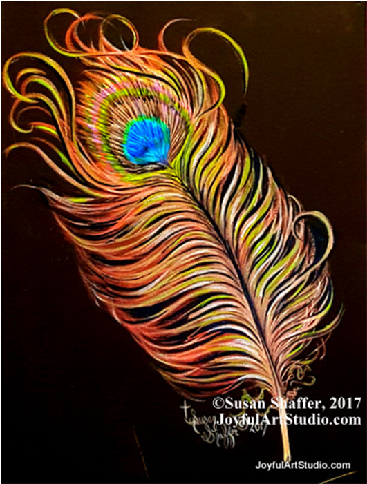 Peacock Bling, Acrylic Painting, $45 At Joyful Arts - Graphic Design (697x700), Png Download