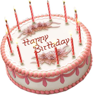Happy Birthday Cake - Transparent Background Birthday Cake Png (392x400), Png Download