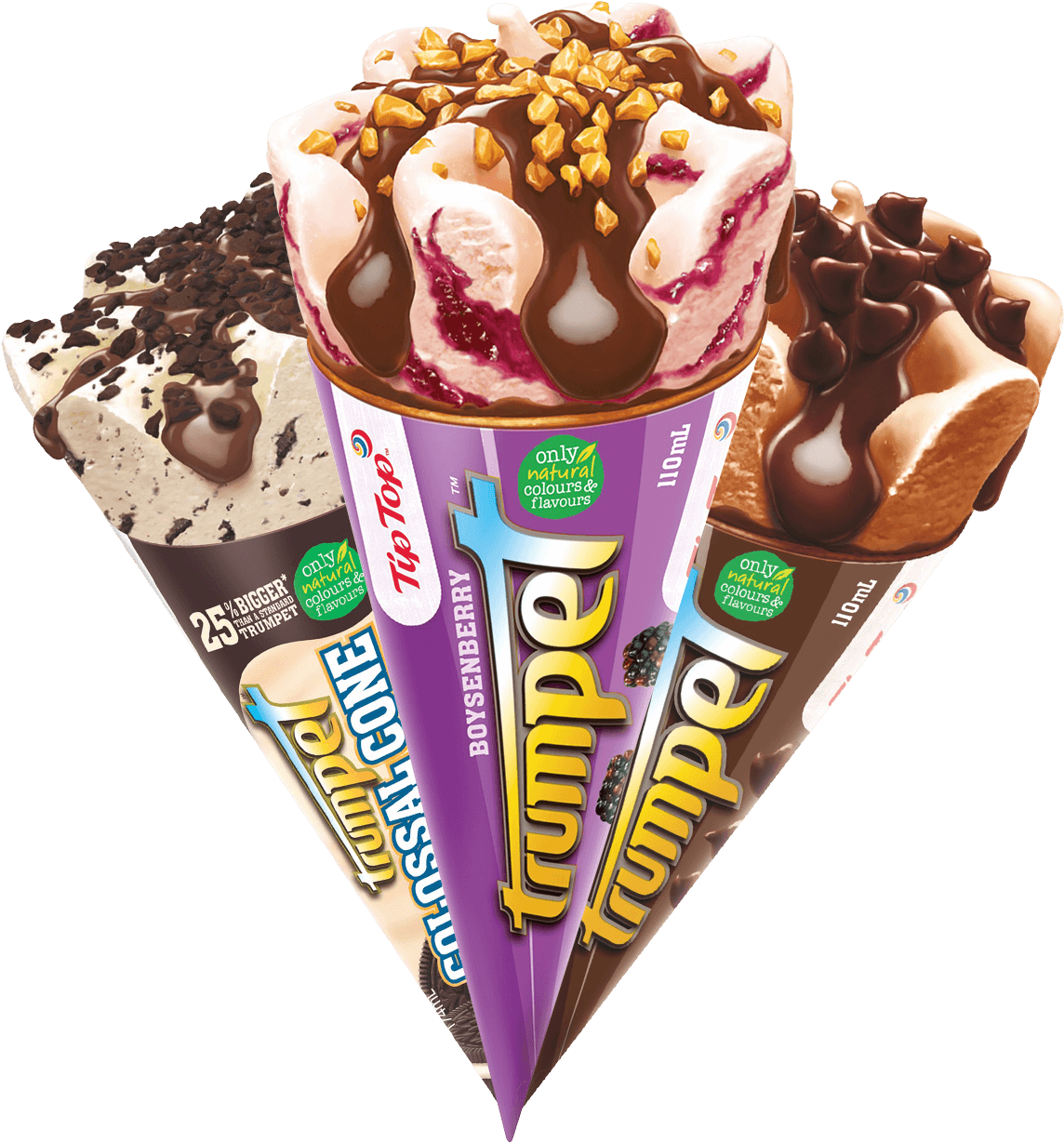 Trumpets - Tip Top Ice Cream Range (1340x1340), Png Download