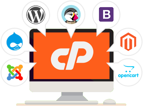 One Click Install Hosting - Wordpress (461x343), Png Download