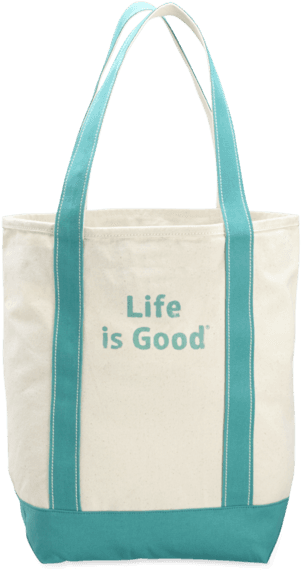 Carry On Canvas Tote - Life Is Good Womens Carry On Canvas Tote (570x570), Png Download