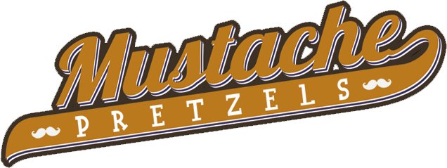Mustache Pretzels (636x239), Png Download