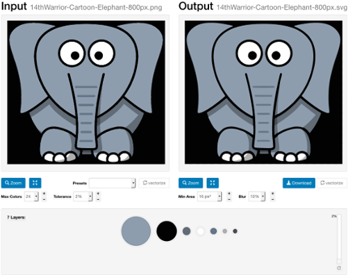 14thwarrior Cartoon Elephant - Converter Imagem Em Vetor Online (550x460), Png Download
