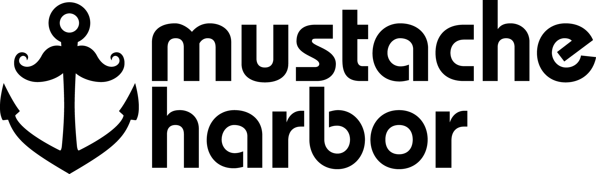 Mustache Harbor Logo 2017 Black Png - Club Fox (2078x609), Png Download