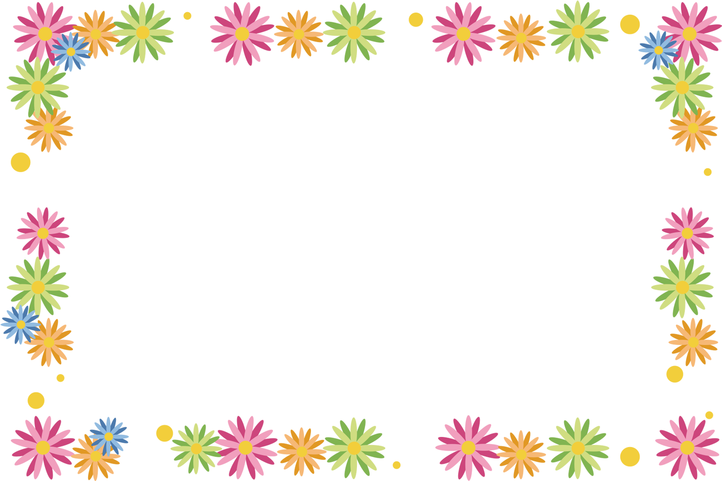 Flower Design Group Httpwwwillustaicomdatas - Floral Photo Frame Clipart (1457x984), Png Download