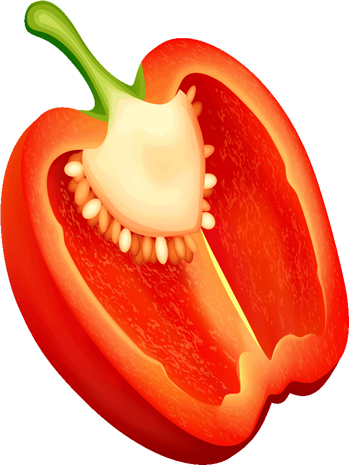 Pepper Clipart Red Fruit - Red Pepper Clipart Png (720x1280), Png Download