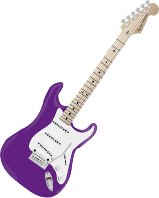 Mor Gitar Psd - Desenho De Guitarra Roxa (321x400), Png Download