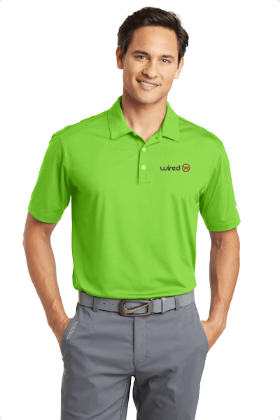 Nike Golf Dri Fit Vertical Mesh Polo 637167 (400x600), Png Download
