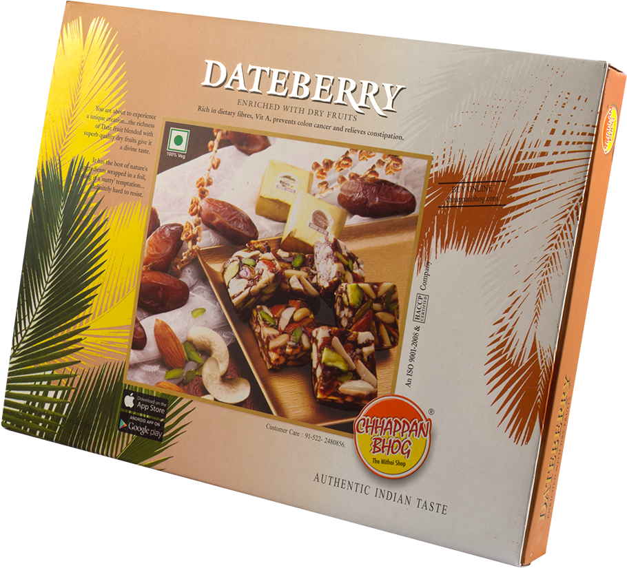 Dateberry Packing Of 24pcs - Chhappan Bhog (1000x1000), Png Download