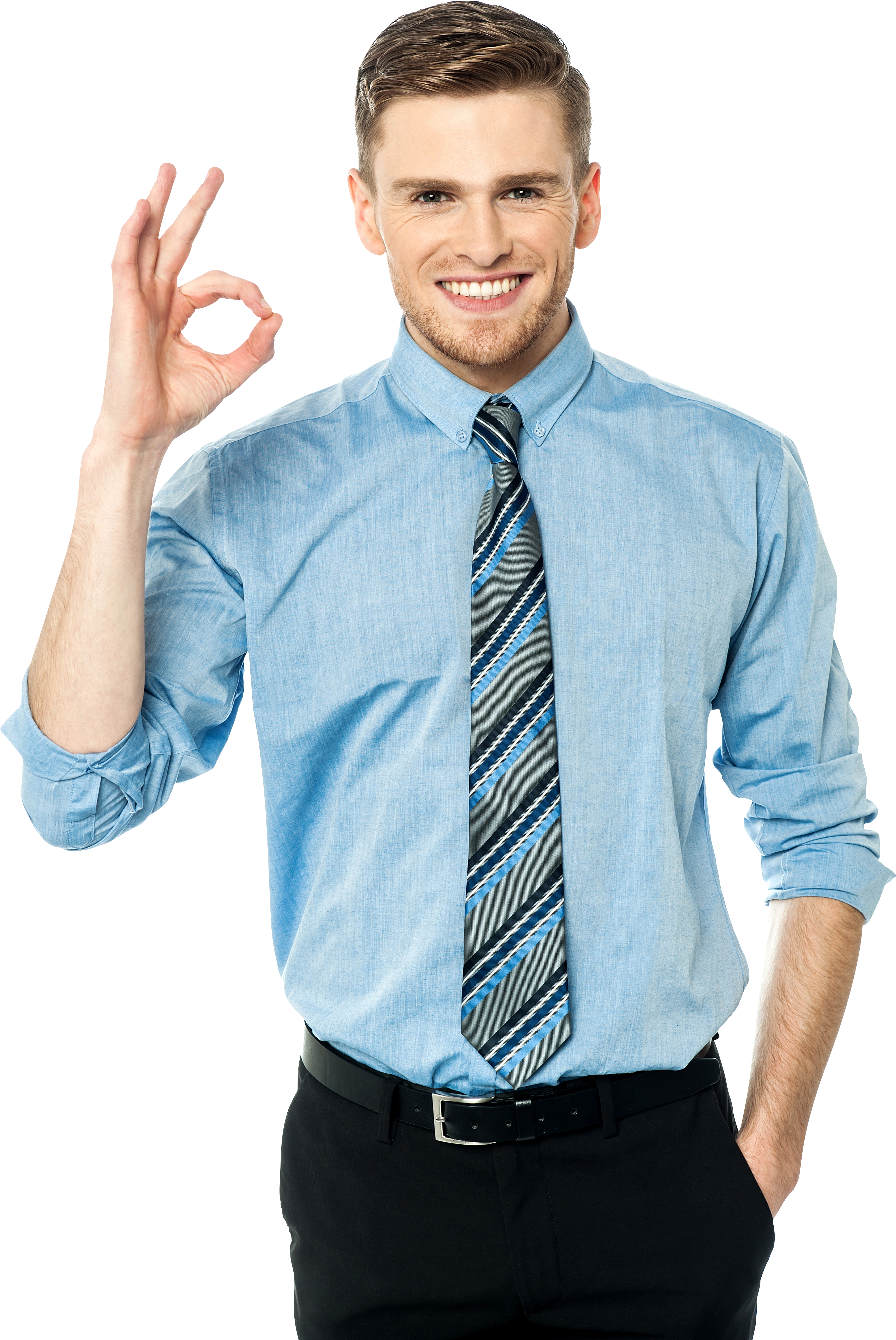 Men Pointing Perfect Symbol Png Image (3537x5315), Png Download