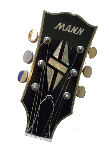 Mann Guitar Headstock - Guitar Headstock Png (354x484), Png Download