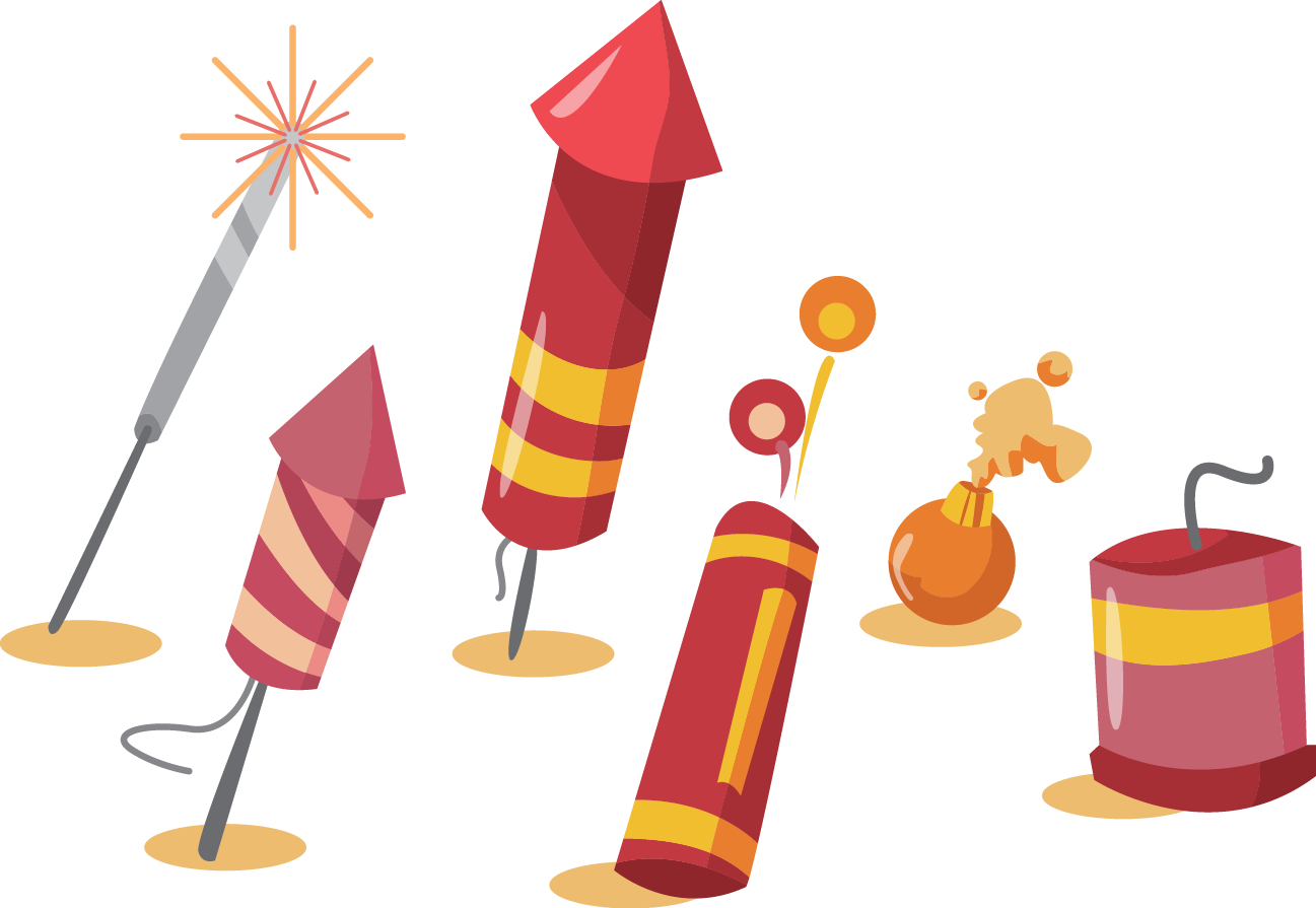 Diwali Crackers Png High-quality Image - Diwali Crackers Vector Free Download (1297x895), Png Download
