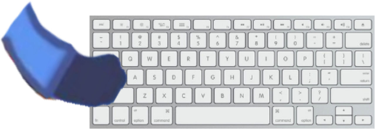 Arm With Keyboard - Apple Keyboard (1280x720), Png Download