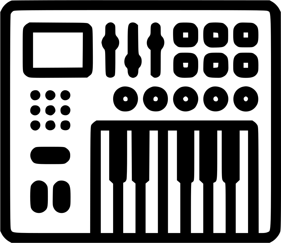Midi Keyboard Comments - Midi Keyboard Clipart (981x848), Png Download