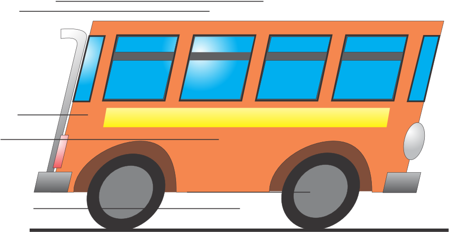 School Bus Clip Art At Clker - Running Bus Cartoon (600x309), Png Download