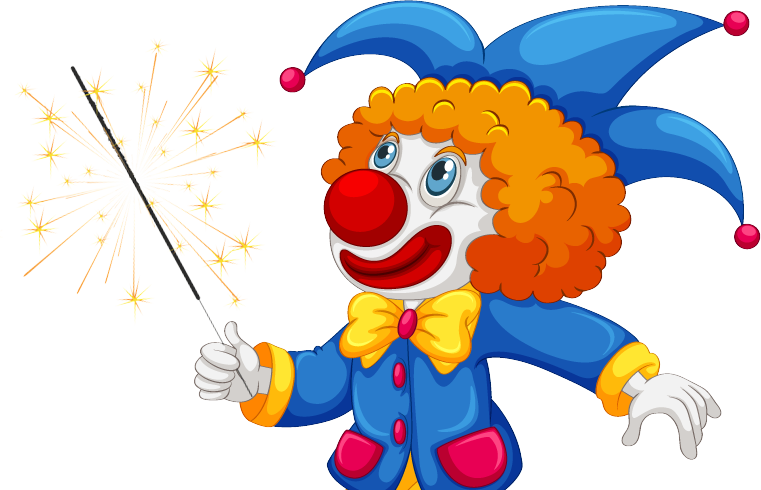 Clown Riding A Unicycle (761x490), Png Download