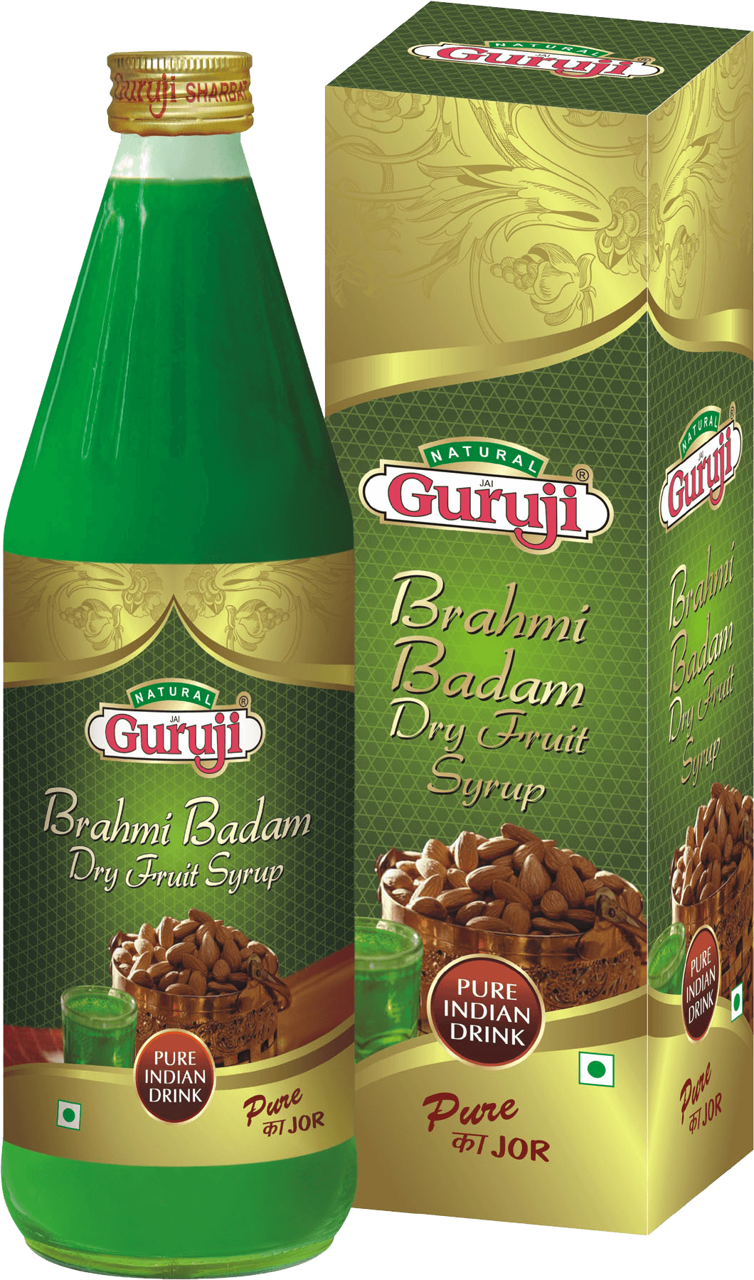 Brahmi Badam Dry Fruit Syrup - Juice (1410x2030), Png Download
