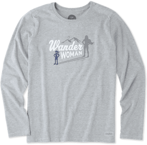 Women's Wander Woman Hike Long Sleeve Crusher Tee - Long-sleeved T-shirt (480x480), Png Download