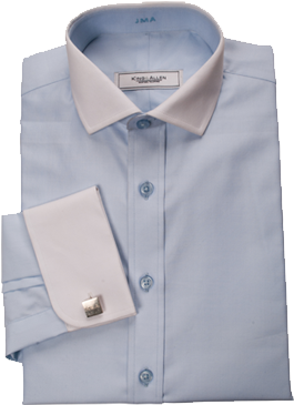 Bespoke Shirt In Blue And White - Shirt (268x480), Png Download