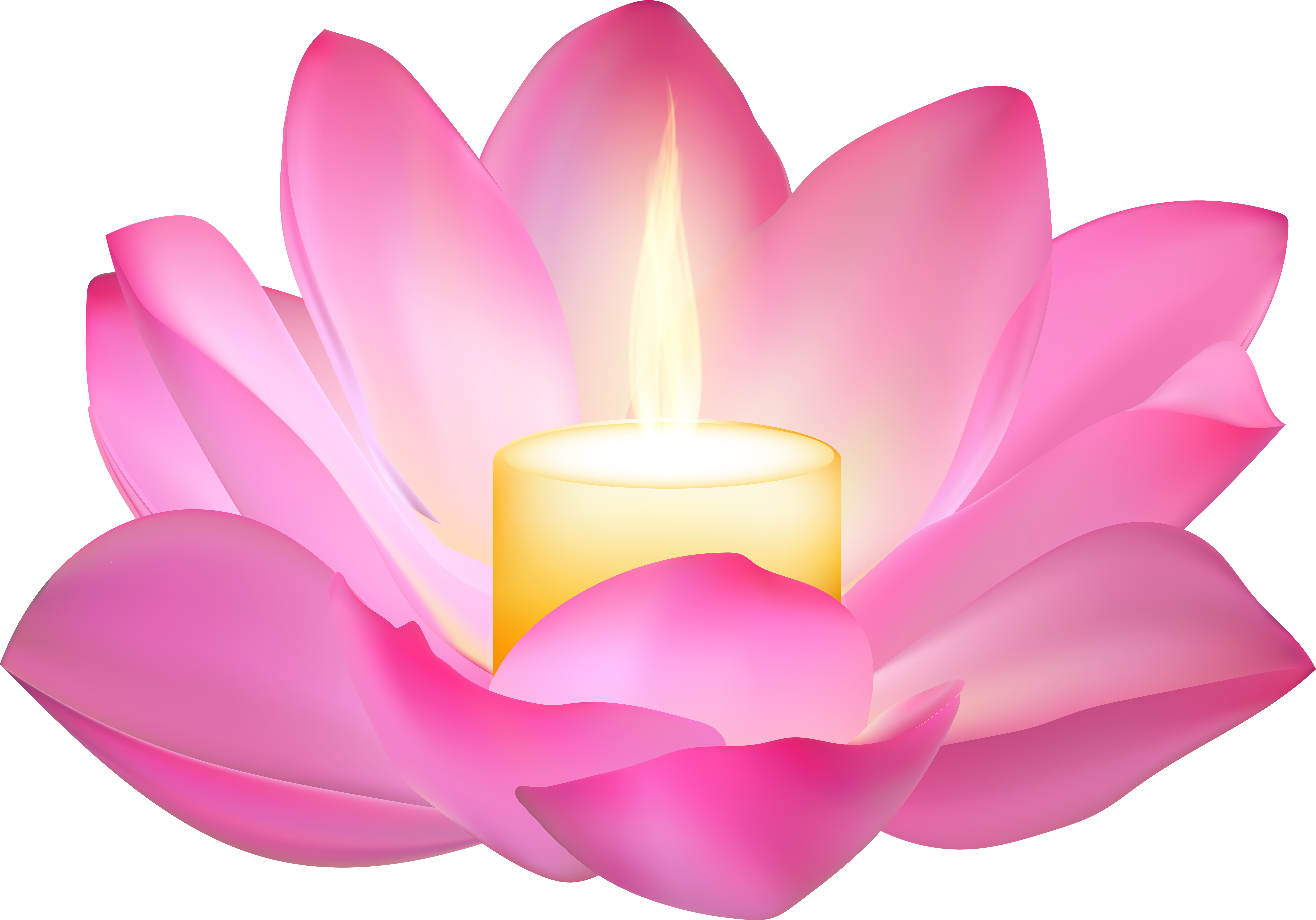 Lotus Candle Png (8000x5590), Png Download