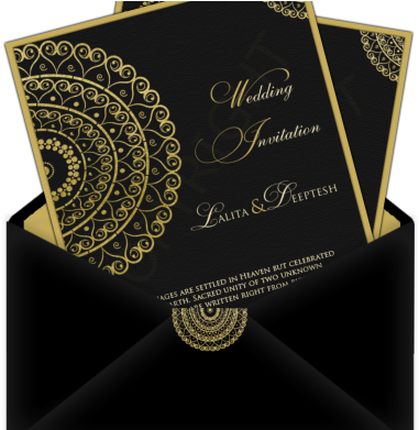 Letter Style Email Indian Wedding Card Design 25 Invitation - Wedding Invitation (406x390), Png Download