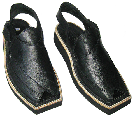 Black Chappal - Imran Khan Chappal Png (456x400), Png Download