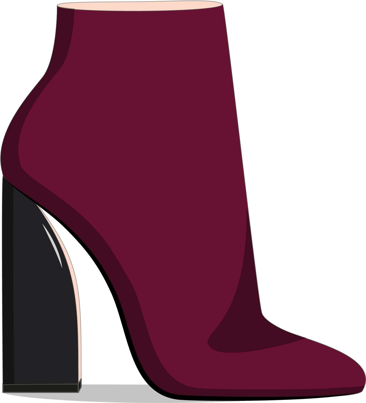 Heels Drawing Ankle Boot - Fashion Boot (1754x2480), Png Download
