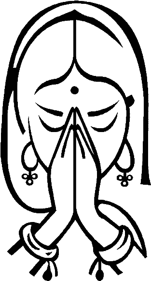 Namaste chalk white icon on black background - stock vector 2266474 |  Crushpixel