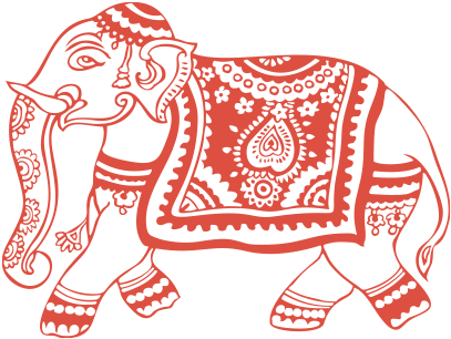 Indian Elephant Design Png (409x316), Png Download
