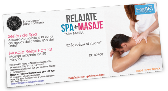 Bono Regalo Masaje Y Spa Murcia - Gift (600x320), Png Download