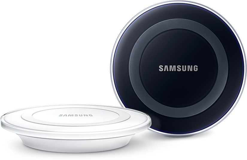 One Samsung Wireless Charger In Black, One In White - Accesorios Samsung Galaxy S6 (825x535), Png Download
