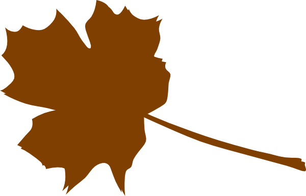 Leaves Clipart 7 Leaves - Brown Fall Leaf Clip Art (600x385), Png Download
