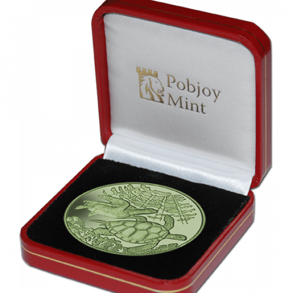 2017 British Indian Ocean Territory £2 Green Turtle - Silver Coin In Box Png (600x600), Png Download