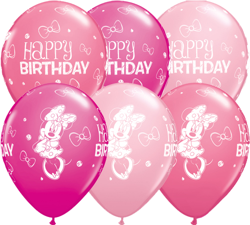 11" Minnie Mouse Birthday Latex Balloons X - 11" Minnie Mouse Birthday Latex Balloons X 25 (500x500), Png Download