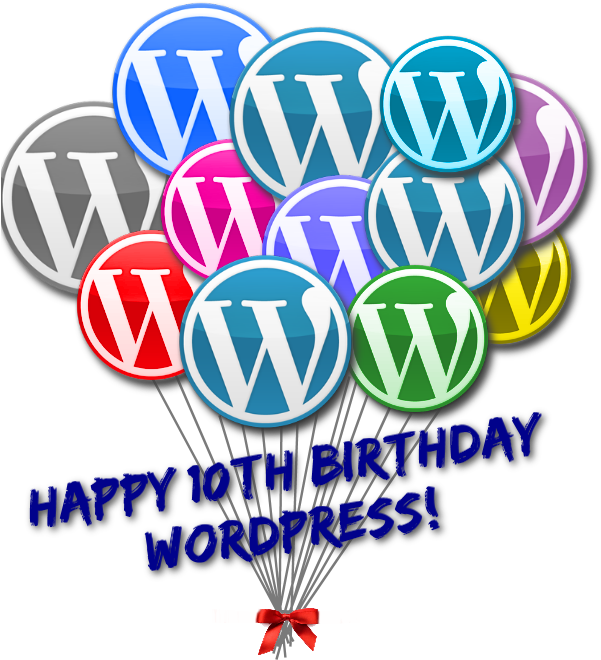 Wordpress 10 Anniversary Balloons - Beginner's Guide To Wordpress: Create An Amazing Website (600x688), Png Download