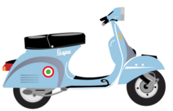 Vespa Png (600x404), Png Download