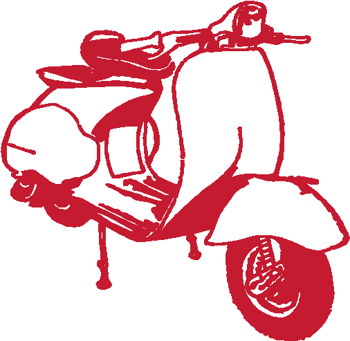 Mod Scooter Vespa Png - Scooter (539x529), Png Download