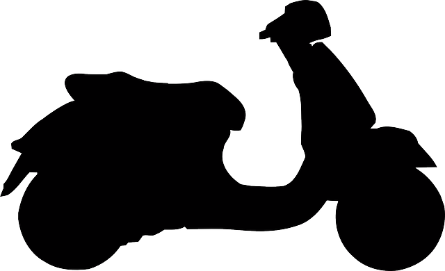 Scooter Symbol - Vespa Silhouette (640x390), Png Download