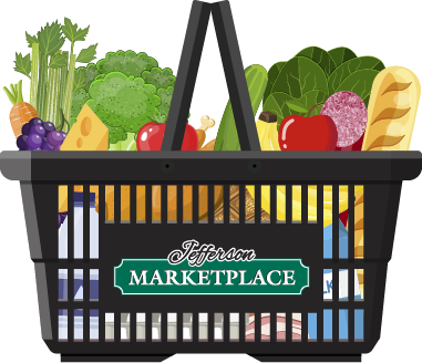 Grocery Basket Icon - Grocery Items Basket Png (381x328), Png Download
