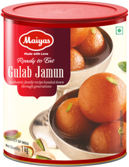 Maiyas Gulab Jamun Tin - Maiyas Gulab Jamun Tin 1kg (600x600), Png Download
