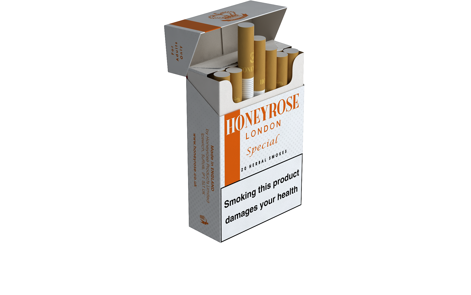 Herbal Cigarettes - Honeyrose White Herbal Cigarette (2000x1500), Png Download