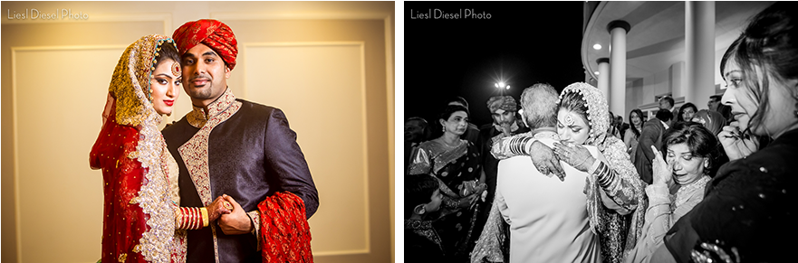 Muslim Wedding Nikkah Indian Couple Portrait Vidaii - Wedding Couple Indian Muslim (900x310), Png Download