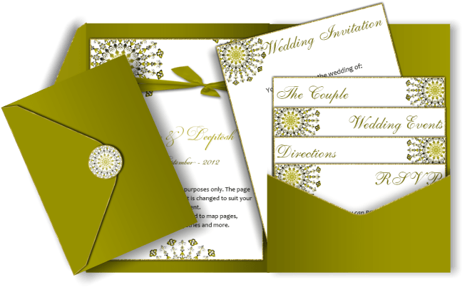 Pocket Style Email Indian Wedding Invitation Card Design - Simple Wedding Invitation Cards Design (670x426), Png Download