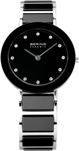 Ladies Black Ceramic Link Watch - Ceramic Collection Ladies Watch V1664826 (480x480), Png Download