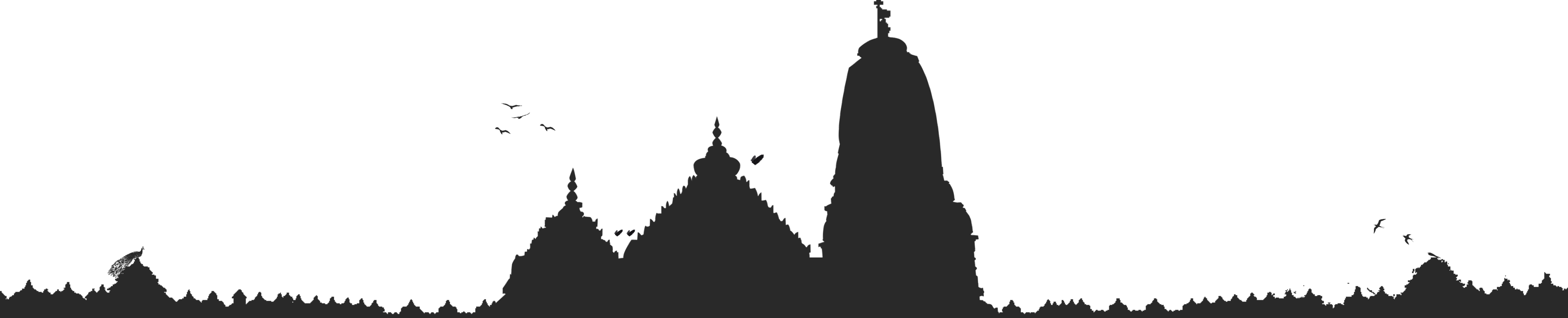 Temples Gallery - Silhouette (3572x725), Png Download