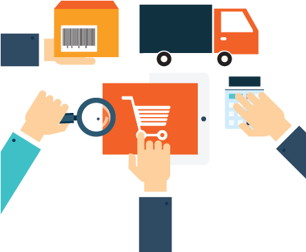 Service-ecommerce - E-commerce (443x376), Png Download