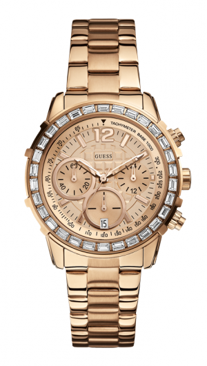 Guess Ladies Watch W0016l5 Rose Gold Chronograph - Guess U0016l5 Rose Gold Dial Rose Gold Chronograph (300x530), Png Download