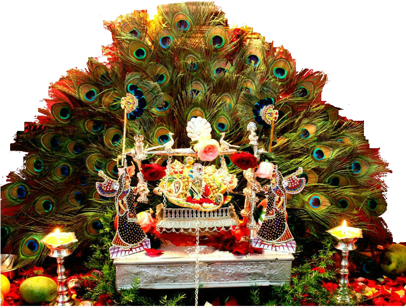 Ladoo Gopal Ji Sewa As Per Temple Standard - Ladoo Gopal Mandir Decoration (1027x768), Png Download