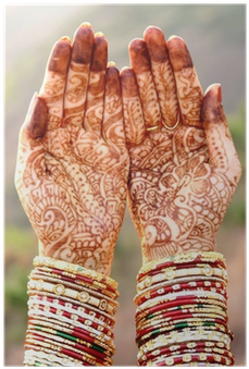 Henna Hands And Bangles - Wedding (400x400), Png Download